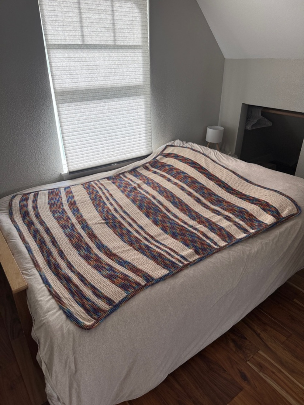 Rainbow Knit Throw Blanket - Picture 2 of 9